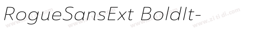 RogueSansExt BoldIt字体转换